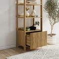 thumbnail image 6 of Mainstays 4-Shelf Reeded Bookcase with Drawer, Natural Teak, 6 of 14