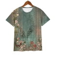 thumbnail image 6 of MEICHEN Womens Summer Tops Pleated Round Neck Short Sleeve Shirts Daily Wear Blouse for Women, 6 of 9