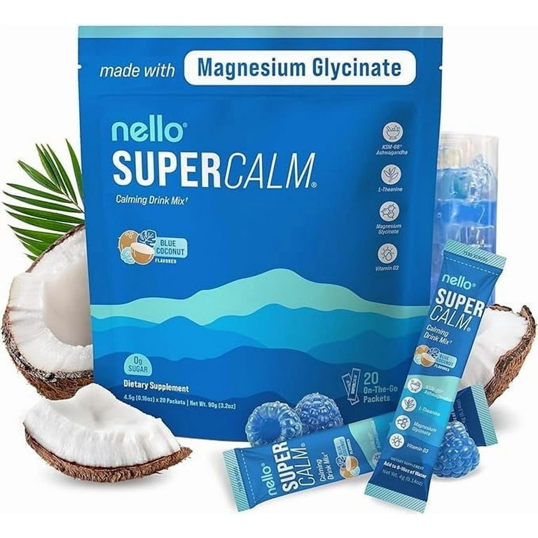 Nello Supercalm Drink Mix - Ashwagandha KSM 66, Magnesium