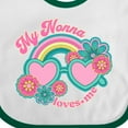 thumbnail image 4 of Inktastic Nonna Loves Me Girls Granddaughter Rainbow Girls Baby Bib, 4 of 4