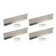 thumbnail image 1 of Paquete de 4 canaletas de aluminio para canaletas de lluvia, desviadoras de agua de lluvia, con protección contra salpicaduras y 32 tornillos para techo, 1 of 15