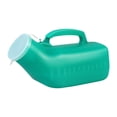 thumbnail image 1 of Botella urinal de hombres, recipiente urinario portátil de 1200 ml de 1200 ml, botella de orina orinal masculina para al aire libre, acampar, Verde, 1 of 9
