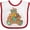 White and Red, variant on Inktastic Cute Hugging Teddy Bears Boys or Girls Baby Bib
