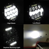 Pair 7inch 105W Round LED Headlights Halo DRL Hi/Lo Turn Signal for Mack R Truck Pair 7inch 105W Round LED Headlights Halo DRL Hi/Lo Turn Signal for Mack R Truck
