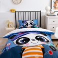 thumbnail image 2 of 3D Cartoon Animal Panda Funda de edredón Set Ropa de cama Set Funda de edredón Fundas de almohada 203, 2 of 6