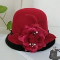 thumbnail image 3 of Charmgo Trucker Hat Clearance, Women's Autumn and Winter Flowers Round Top Casual Fisherman's Basin Cap Small Bowler Hat Bucket Hat Baseball Cap, Sun Hats for Women A, 3 of 3