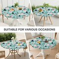 thumbnail image 7 of Blue Christmas Santa and Snowman Pattern Round Fitted Tablecloth with Elastic Edge,Dining Table Cover Waterproof,Outdoor Round Tablecloth for Camping,Dining,Indoor and Outdoor, 7 of 7