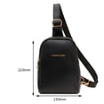 thumbnail image 3 of Bolso de pecho informal Bolso bandolera de dama de moda Color sólido para niñas adolescentes (Negro) Sywqhk Para Estrenar, 3 of 8