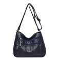 thumbnail image 2 of Bolso bandolera de piel sintética a la moda para mujer, con varios bolsillos, con cremallera, bandolera, 2 of 5