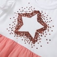 thumbnail image 5 of WIBACKER 2-7T Little Girls Cotton Casual Dress Sequins Stars Princess Tulle Dresses for Kids, 5 of 6
