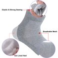 thumbnail image 2 of Calcetines de gel hidratante con ventilación para el talón, 3 pares de calcetines de spa sin dedos para el tratamiento del cuidado de los pies, talones agrietados, pies secos (gris, verde, r, 2 of 5