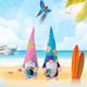 thumbnail image 3 of Xihbxyly Adorno de Gnomo de Verano, Diseño de Rodolfo Sin Rostro, Divertido Adorno de Surf de Playa, Poliéster Vibrante, Bonito Ambiente Veraniego, Decoración Única para El Hogar o Fiesta, Tamaño 10, 3 of 3