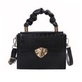 thumbnail image 2 of Bolso de hombro de cuero PU con solapa para mujer cartera Ehuebsd plisada con diseño de piedra Retro versátil y Simple, 2 of 9