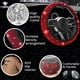 thumbnail image 3 of NBTEPEM Juego de 27 accesorios de coche con brillantes rojos para mujer, fundas para volante, ajuste universal, marco de placa de matrícula de 15 pulgadas, soporte para teléfono con brillantes, posava, 3 of 9