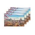 thumbnail image 4 of MKHERT Beautiful European Cityscape View of Rome from Castel Sant'Angelo Placemats Table Mats for Dining Room Kitchen Table Decoration 12x18 inch,Set of 4, 4 of 4