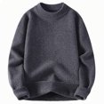 thumbnail image 2 of Yiliang Pullover Sweater for Men Fall and Winter Long Sleeve Warm and Thermal Top Clothes ,Dark Gray,3XL, 2 of 5