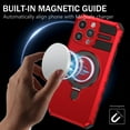 thumbnail image 4 of ELEHOLD for iPhone 15 Plus Rugged Case, Magnetic Invisible Stand Military Drop Protection Cover, Compatible with MagSafe Shockproof Ring Holder Hard Phone Case for iPhone 15 Plus ,Red, 4 of 9