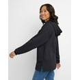 thumbnail image 2 of Hanes EcoSmart Women's Fleece Hoodie Ebony S, 2 of 4