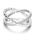 thumbnail image 2 of Shinning Star Orbit Criss Cross Diamond Ring 14K White Gold Over 1.5 Ct Diamond, 2 of 2