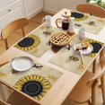 thumbnail image 5 of Farmhouse Sunflowers Placemats Set of 4 Vintage Bees Airplane Country Floral Place Mats Indoor Wipeable Table Mats Washable Dining Table Placemats for Kitchen Holiday Party Home Decor 13x19 Inch, 5 of 9