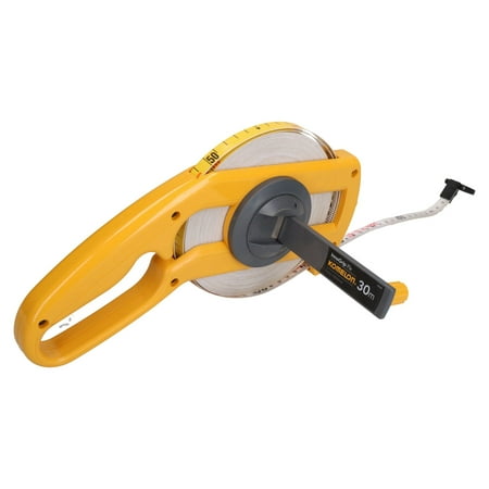 

30 Metre Surveyors Tape Measure Imperial Metric Open Reel With Fast Windback