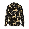 thumbnail image 3 of Balery Christmas Gold Deers Men's Women's UPF 50+ Sun Protection Lightweight Hoodie Performance Long Sleeve Shirt for Fishing Running-Medium, 3 of 9