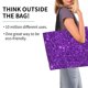 thumbnail image 2 of Balery Purple Glitter Bolsa Tote Estilo Estético con Cremalleras, Bolsa de Hombro, Bolsa de Compras Grande y Plegable, 2 of 8