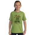 thumbnail image 4 of Relax Take Your Thyme Gardening Pun Girls Kids T Shirt Tees Teen Brisco Brands XS, 4 of 6