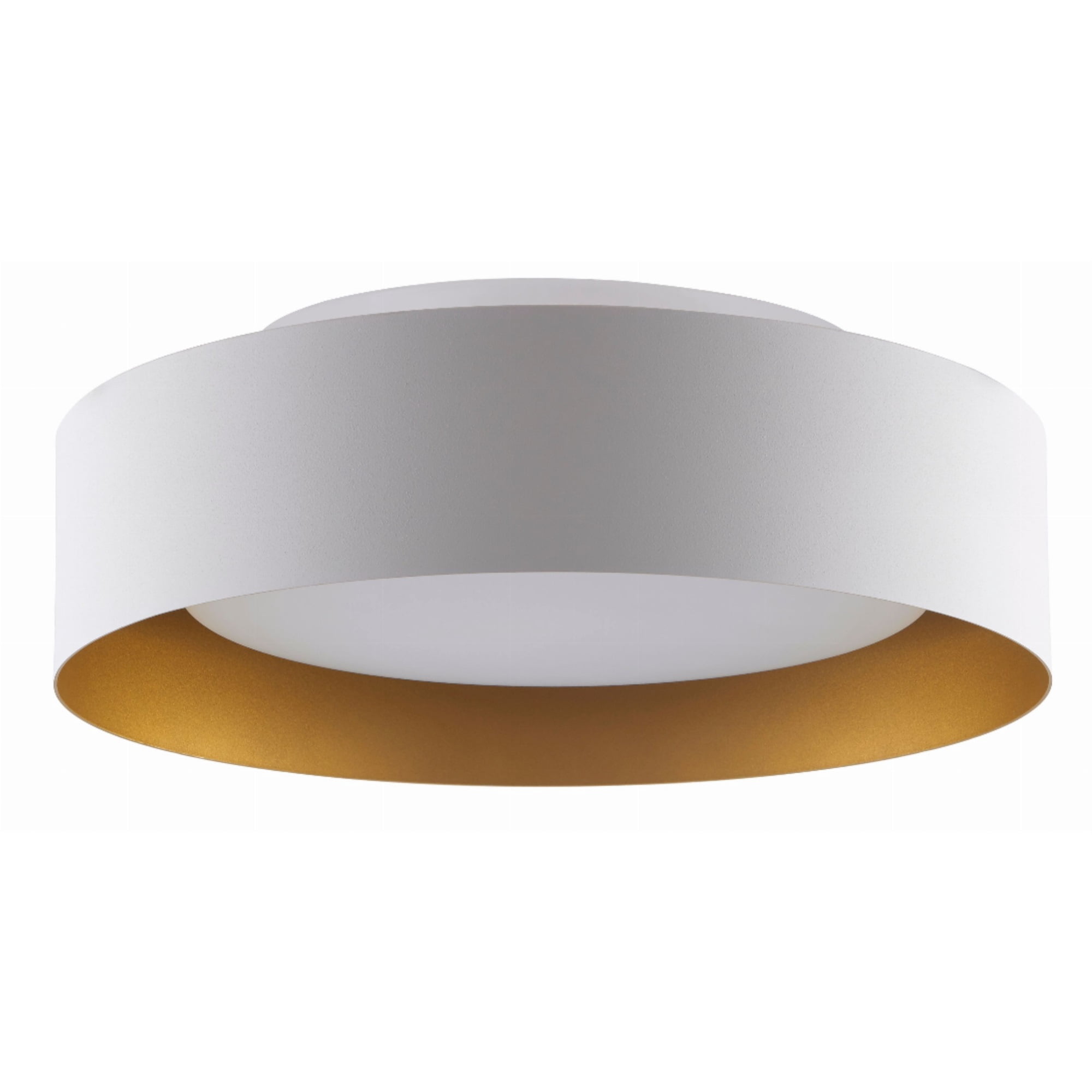 Bromi Design B4106G Lampe de Plafond à Montage Affleurant Lynch Blanc et Or