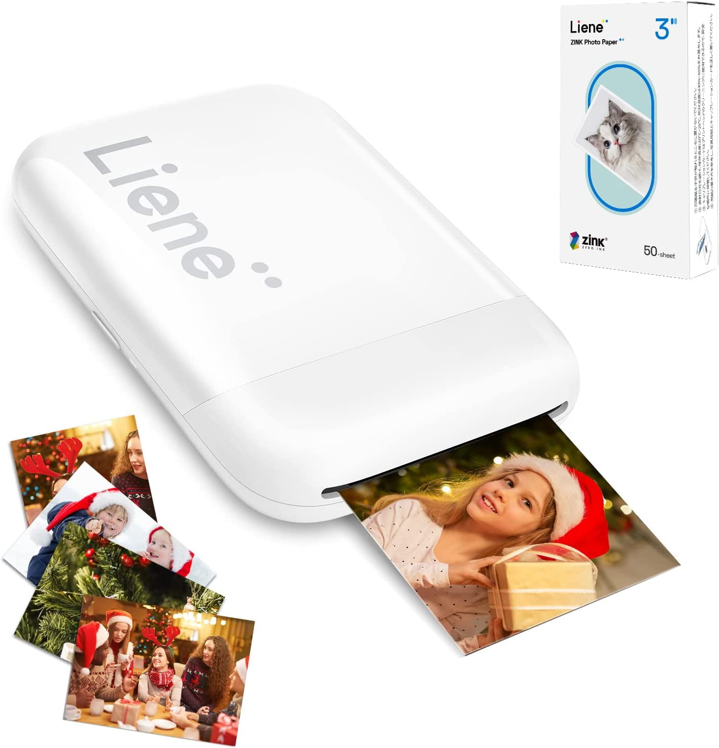 Svaghed indlogering status Liene 2x3\u201D Photo Printer Mini Portable Photo Printer Bundle w/ 50 Zink  Adhesive Paper Bluetooth 5.0 Compatible w/iOS &amp; Small Picture Printer  for iPhone Smartphone White - Walmart.com