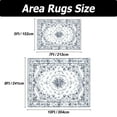 thumbnail image 2 of Artnice Vintage Floral Washable Rugs, Gray Area Rugs for Living Room 8x10, Soft Faux Wool Room Rug Non Slip Indoor Carpet Mats for Home Decor, 2 of 8