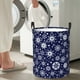 thumbnail image 5 of Fotbe Snowflakes2 Cesto de Ropa con Asas, Cesto Impermeable de Gran Capacidad, Bolsa de Lavado para Dormitorio, Cesto de Ropa con Ruedas y Asas-Small, 5 of 6