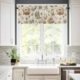 thumbnail image 2 of nqOlkjepod Seashell Coastal Farmhouse Short Window Curtain Valances, Summer Beach Ocean Starfish Burlap Rod Pocket Kitchen Valances for Living Room Bedroom Bathroom Cafe, 1 Panel - 42" x 12", 2 of 8