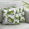 thumbnail image 3 of Chilfamy Pillow Covers , Funny Frogs Decorative Throw Pillow Covers Frogs Pattern Pillowcase Farmhouse Cushion Cases for Sofa Couch Outdoor Home Decorations, 3 of 5