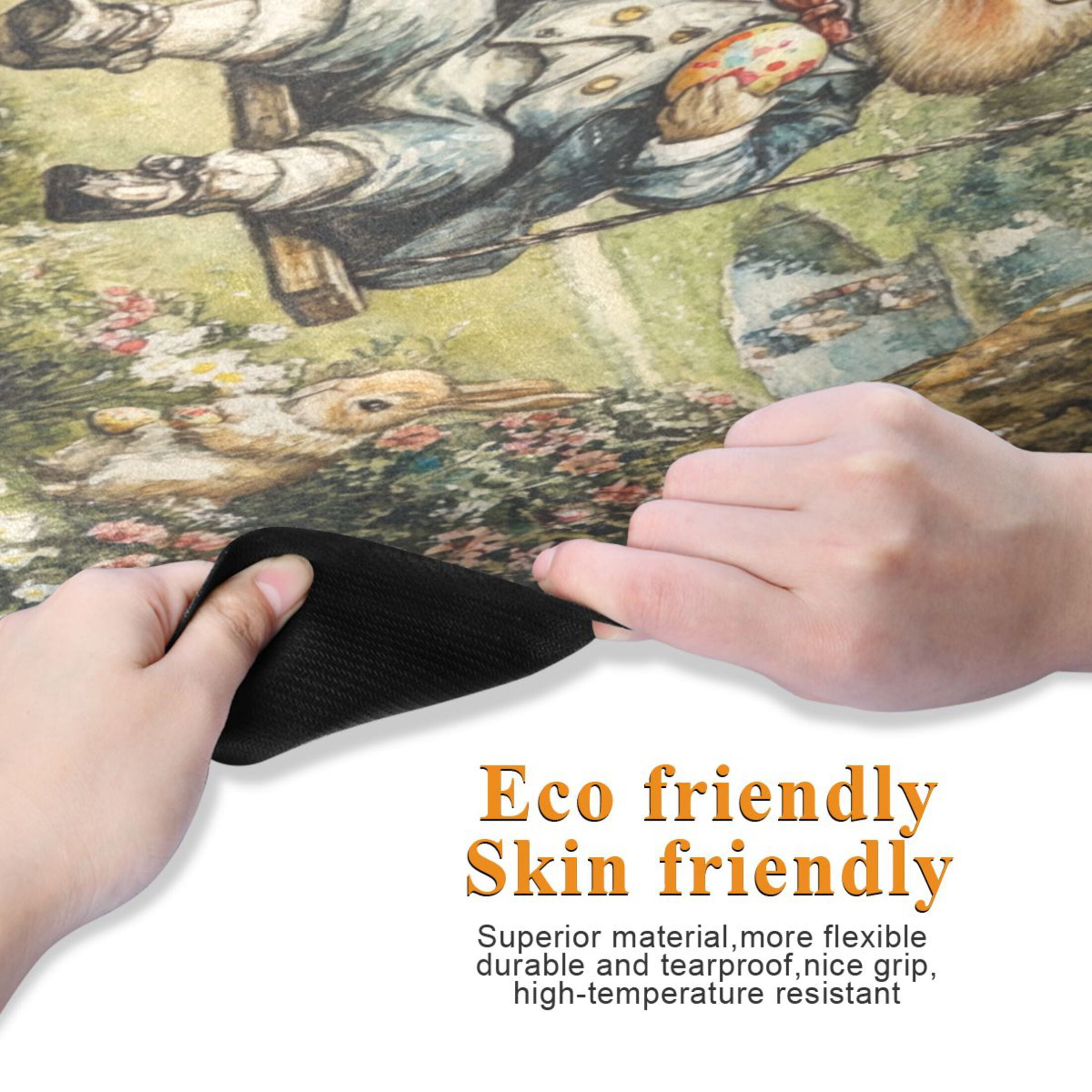 BZSMCE Yoga Mat Women Whimsical Rabbits Fitness Mat