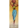 thumbnail image 2 of Yelder, Herschel 7x14 Black Ornate Wood Framed with Double Matting Museum Art Print Titled - Village Well II, 2 of 4