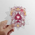 thumbnail image 1 of Gambling Utensils Playing Cards Pattern Sun Vinyl Sticker Luggage Graffiti Flower Decal, 1 of 3