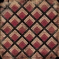 thumbnail image 2 of Grey, Jace 26x26 Black Ornate Wood Framed with Double Matting Museum Art Print Titled - Ox Blood Pattern, 2 of 4