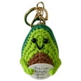 thumbnail image 3 of Lindo Llavero Tejido A Mano Apoyo Emocional Muñeca Divertida Tejer Pepinillos (aguacate), 3 of 4