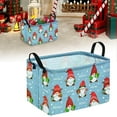thumbnail image 2 of Piwvid Rectangular Christmas Basket, Fabric Storage Bin and Collapsible Storage Box, for Organizing Clothes, Books, and Toys on Shelves, Holiday Gift Baskets and Decor, 2 of 4