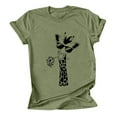 thumbnail image 5 of Yuwull Oversized T Shirts for Women, Womens Summer Tops Giraffe Print Graphic Short Sleeve Crew Neck T-Shirt Plus Size Womens Cute Tops On Clearance, 5 of 6