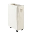 thumbnail image 1 of Aqestyerly Rolling Laundry Hamper with Wheels Foldable Clothes Storage Cart Slim Organizer for Corner Bathroom Laundry Yoga Mat HWRETIE, 1 of 6