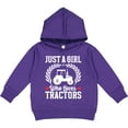 thumbnail image 2 of Inktastic Just a Girl Who Loves Tractors Farm Toddler Hoodie, 2 of 4