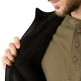thumbnail image 4 of Men's Smith's Workwear Sherpa-Lined Plaid PolarFleece Vest Color: Olive Black 203f Size: XXL, 4 of 5
