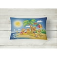 thumbnail image 2 of Carolines Treasures APH0375PW1216 Bears Playing at the Beach Fabric Decorative Pillow  12H x16W multicolor, 2 of 3