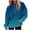 Blue, variant on Hueook Sweatshirts for Women Women's Fall and Winter Gradient Print Hooded Sweatshirt Long Top Long Sleeved Pocket Dark Blue 2X