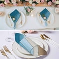 thumbnail image 2 of Blue Brown Ombre Cloth Napkins, Vintage Country Wooden Washable and Reusable Dinner Napkins Set of 6, Table Napkin for Kitchen Party Birthday Wedding Hotel Housewarming 20"x20", 2 of 8