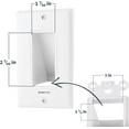 Bottom Recess BASEPORT Recessed Wall Plate Cable Pass Through for In Wall Cable ...