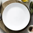 thumbnail image 6 of 10.3" 6pk Glass Dinner Plates White: Chip-Resistant, Glossy Finish, Solid Round Design, 6 of 9
