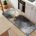 thumbnail image 5 of Gray Black Gold Marble Pattern Kitchen Rug Mat,Kitchen Runner Rugs Non Skid Washable,Decorative Kitchen Floor Mats for Kitchen,Sink,Laundry,17"x47.2", 5 of 7